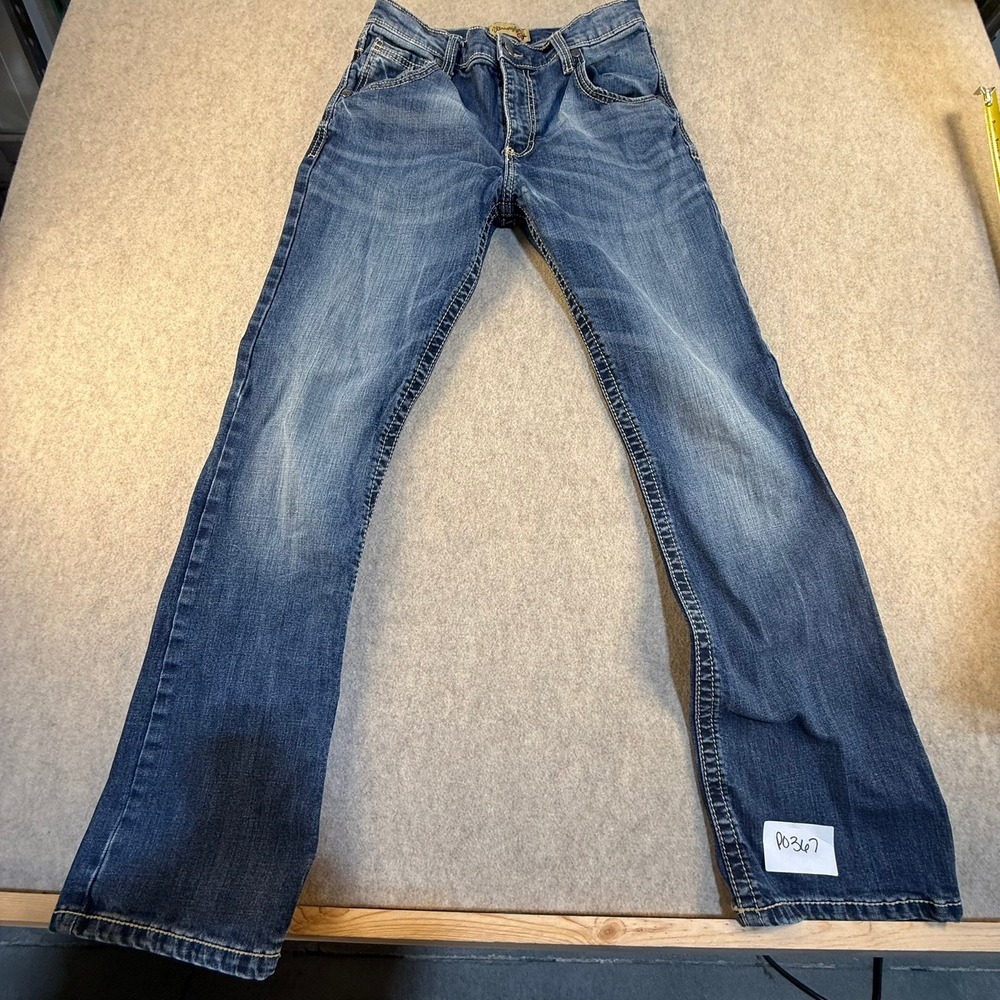 Wrangler 20X No. 42 Slim Straight Jeans Mens 29x28 Medium Wash Blue Denim
